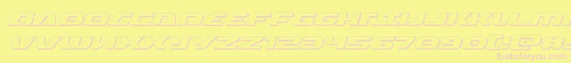 Iapetus3Dital Font – Pink Fonts on Yellow Background