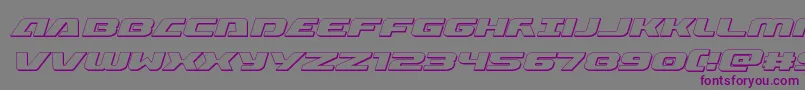 Iapetus3Dital Font – Purple Fonts on Gray Background