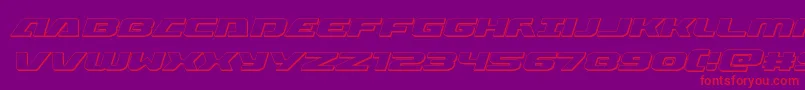 Iapetus3Dital Font – Red Fonts on Purple Background