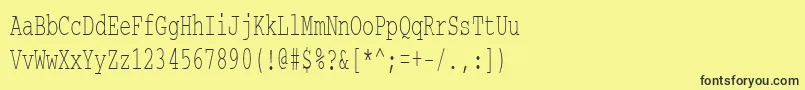 Courierctt60 Font – Black Fonts on Yellow Background