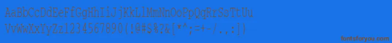 Courierctt60 Font – Brown Fonts on Blue Background