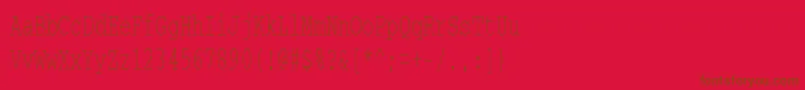 Courierctt60 Font – Brown Fonts on Red Background