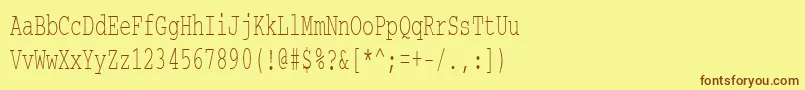 Шрифт Courierctt60 – коричневые шрифты на жёлтом фоне