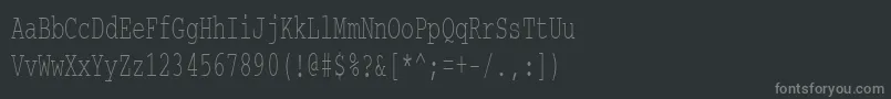 Courierctt60 Font – Gray Fonts on Black Background