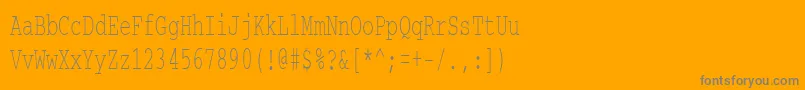 Шрифт Courierctt60 – серые шрифты на оранжевом фоне