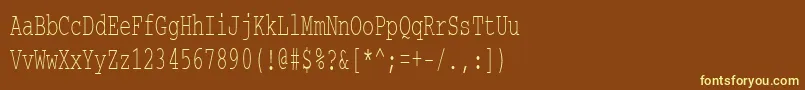 Шрифт Courierctt60 – жёлтые шрифты на коричневом фоне