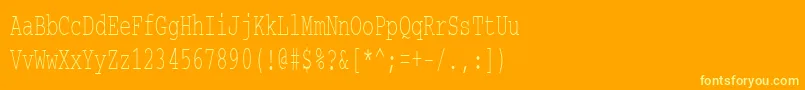 Courierctt60 Font – Yellow Fonts on Orange Background