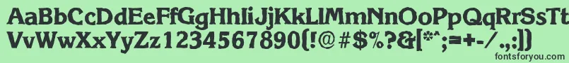 KorinthantiqueXboldRegular Font – Black Fonts on Green Background