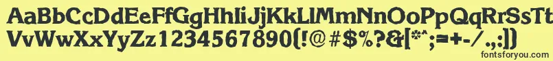 KorinthantiqueXboldRegular Font – Black Fonts on Yellow Background