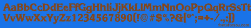 KorinthantiqueXboldRegular Font – Brown Fonts on Blue Background