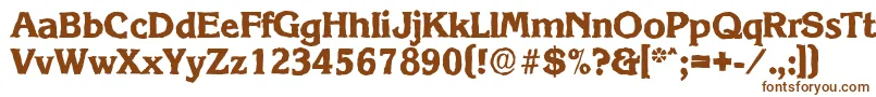 Шрифт KorinthantiqueXboldRegular – коричневые шрифты на белом фоне