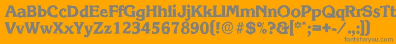 KorinthantiqueXboldRegular Font – Gray Fonts on Orange Background