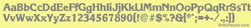 KorinthantiqueXboldRegular Font – Gray Fonts on Yellow Background