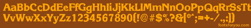 KorinthantiqueXboldRegular Font – Orange Fonts on Brown Background