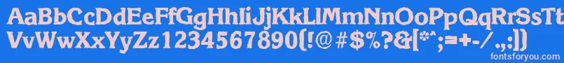 KorinthantiqueXboldRegular Font – Pink Fonts on Blue Background