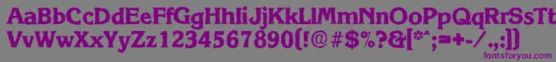 Шрифт KorinthantiqueXboldRegular – фиолетовые шрифты на сером фоне