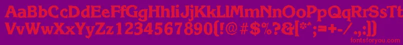 KorinthantiqueXboldRegular Font – Red Fonts on Purple Background