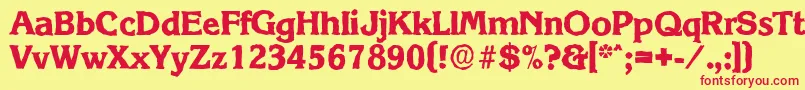 KorinthantiqueXboldRegular Font – Red Fonts on Yellow Background