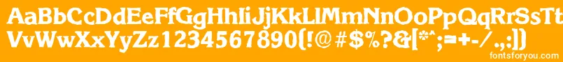 KorinthantiqueXboldRegular Font – White Fonts on Orange Background