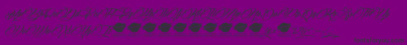 BillionStarsPersonalUse Font – Black Fonts on Purple Background