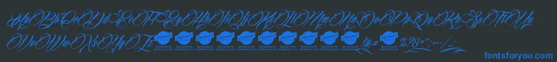 BillionStarsPersonalUse Font – Blue Fonts on Black Background