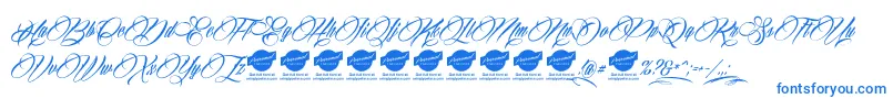 BillionStarsPersonalUse-Schriftart – Blaue Schriften auf weißem Hintergrund