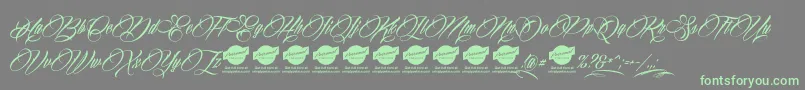 BillionStarsPersonalUse Font – Green Fonts on Gray Background