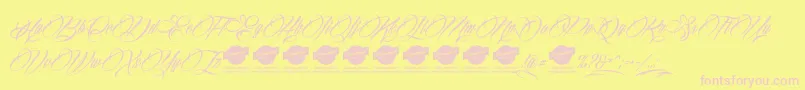 BillionStarsPersonalUse Font – Pink Fonts on Yellow Background