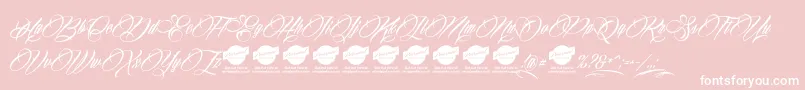 BillionStarsPersonalUse Font – White Fonts on Pink Background