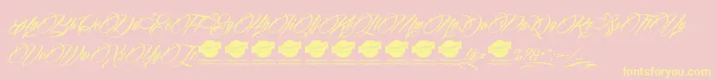 BillionStarsPersonalUse Font – Yellow Fonts on Pink Background