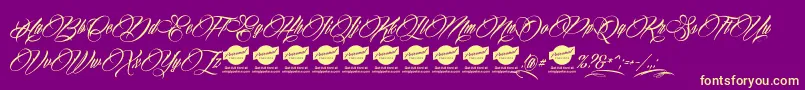 BillionStarsPersonalUse Font – Yellow Fonts on Purple Background