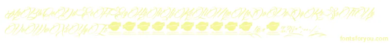 BillionStarsPersonalUse Font – Yellow Fonts on White Background