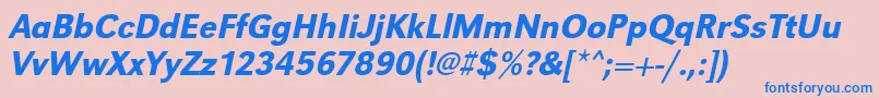 More about UrwgrotesktmednarOblique Font UrwgrotesktmednarOblique Font – Blue Fonts on Pink Background