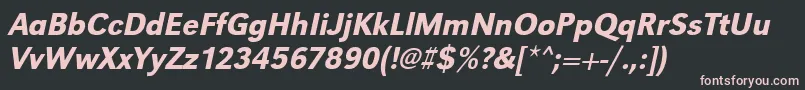 UrwgrotesktmednarOblique Font – Pink Fonts on Black Background