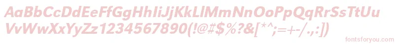 UrwgrotesktmednarOblique Font – Pink Fonts on White Background