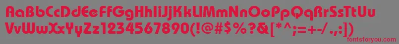 BauhausettBold Font – Red Fonts on Gray Background