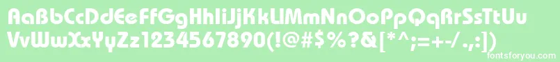 BauhausettBold Font – White Fonts on Green Background