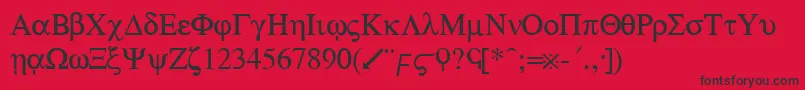 フォントGolifyRegular – 赤い背景に黒い文字