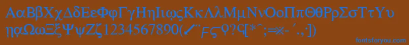 GolifyRegular Font – Blue Fonts on Brown Background