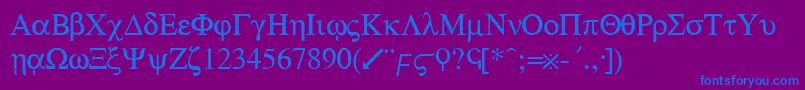 GolifyRegular Font – Blue Fonts on Purple Background