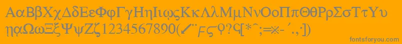 GolifyRegular-Schriftart – Graue Schriften auf orangefarbenem Hintergrund