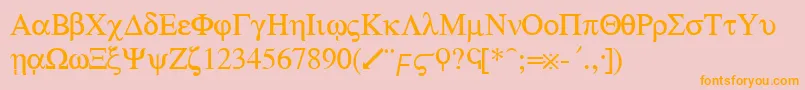 GolifyRegular Font – Orange Fonts on Pink Background