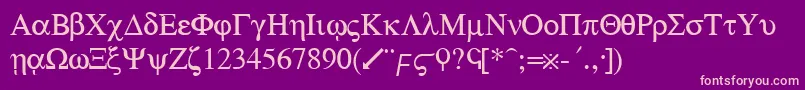 GolifyRegular-Schriftart – Rosa Schriften auf violettem Hintergrund