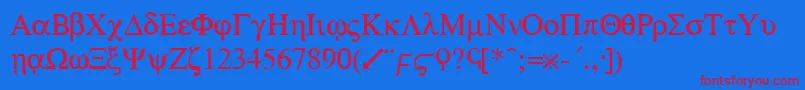 Шрифт GolifyRegular – красные шрифты на синем фоне