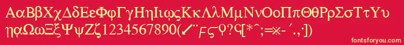 GolifyRegular Font – Yellow Fonts on Red Background