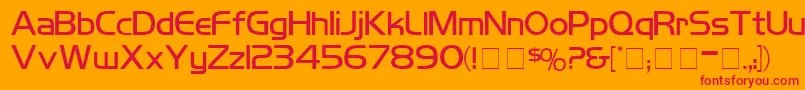 KoshgarianLightMedium Font – Red Fonts on Orange Background