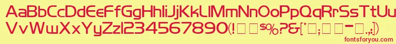 KoshgarianLightMedium Font – Red Fonts on Yellow Background