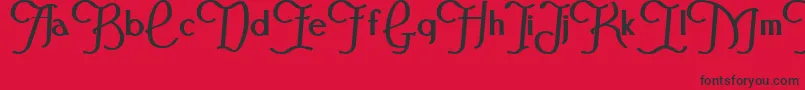 FestivalflourishBold Font – Black Fonts on Red Background