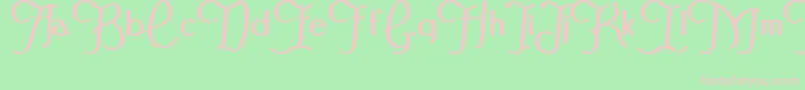 FestivalflourishBold Font – Pink Fonts on Green Background