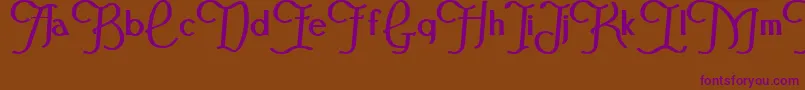 FestivalflourishBold Font – Purple Fonts on Brown Background